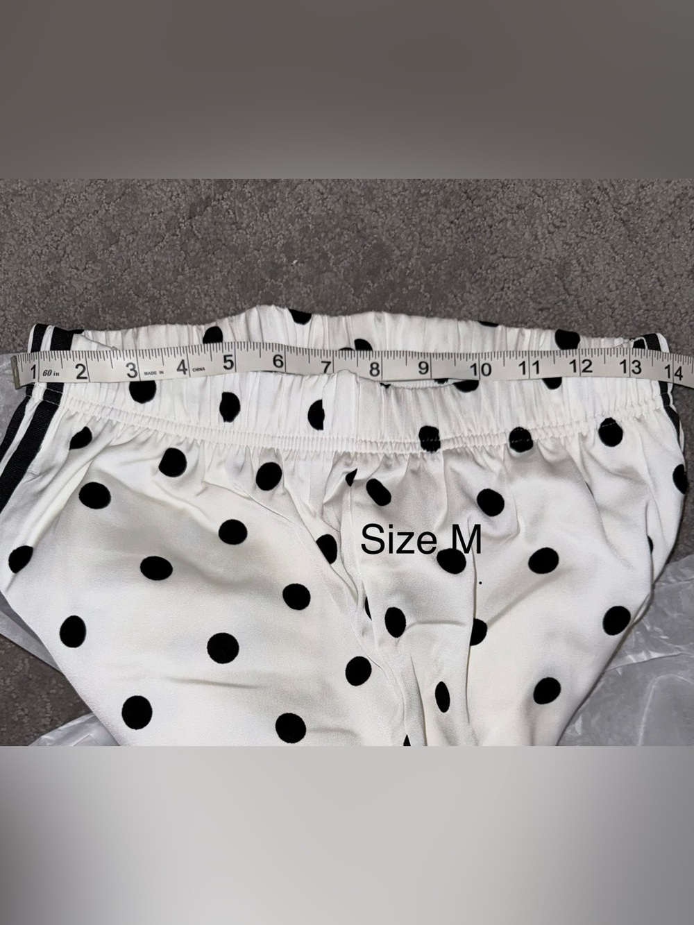 NWT adidas SATIN POLKA DOTS WIDE LEG PANT - Picture 9 of 10